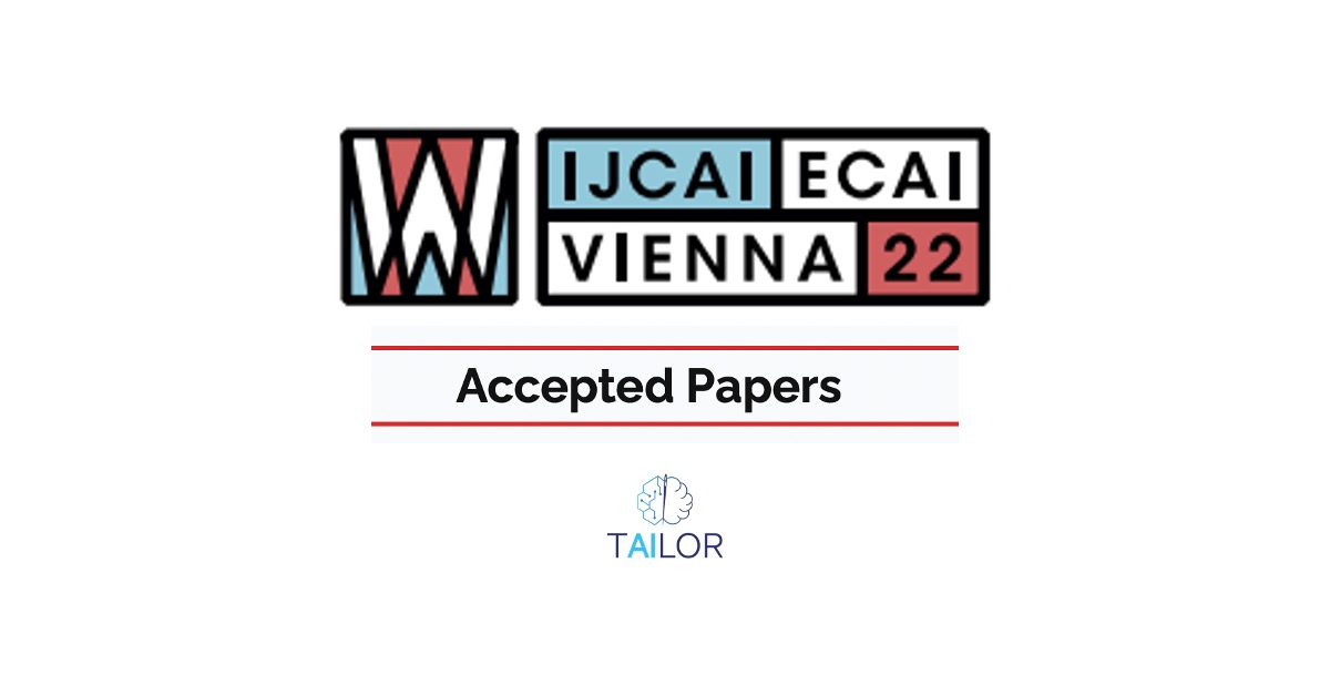 Accepted papers by TAILOR scientists to IJCAIECAI 2022 TAILOR